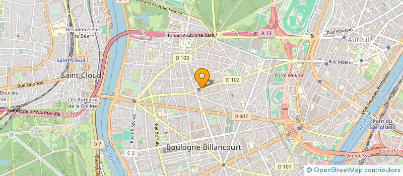 localisation de l'entreprise MADAME ANNE GUITTER  BOULOGNE-BILLANCOURT