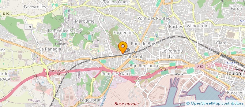 localisation de l'entreprise MADAME ANNE GUYOMARD  TOULON