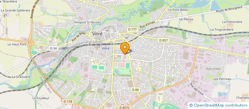 localisation de l'entreprise MADAME ANNE HELENE LEMOINE  VITRE