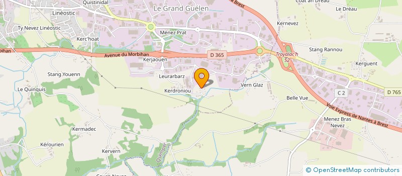 localisation de l'entreprise MADAME ANNE HENRY  QUIMPER