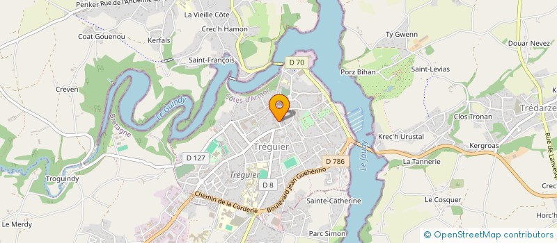localisation de l'entreprise MADAME ANNE HERVE à TREGUIER