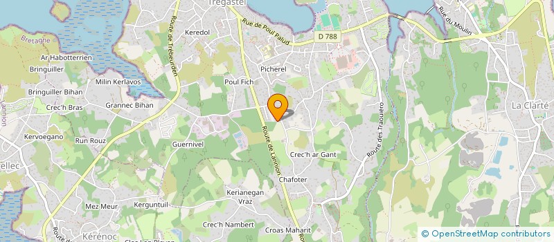 localisation de l'entreprise MADAME ANNE HERVO  TREGASTEL