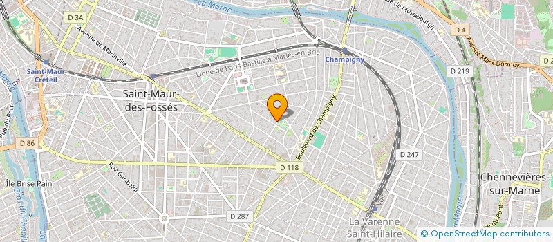 localisation de l'entreprise MADAME ANNE HUGUET à SAINT-MAUR-DES-FOSSES