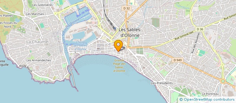 localisation de l'entreprise MADAME ANNE JACQUINOT à LES SABLES D'OLONNE