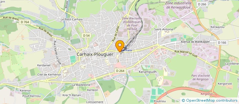 localisation de l'entreprise MADAME ANNE JEGOU à CARHAIX PLOUGUER