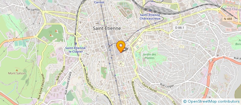 localisation de l'entreprise MADAME ANNE JIBERT  SAINT-ETIENNE