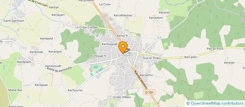 localisation de l'entreprise MADAME ANNE JUILLET  ERDEVEN