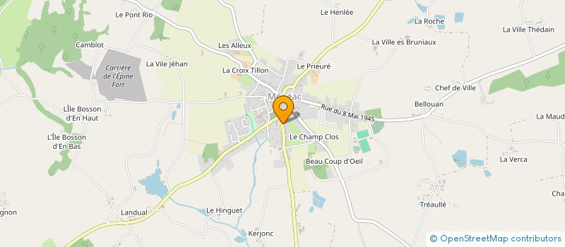 localisation de l'entreprise MADAME ANNE KERDELHUE  MENEAC