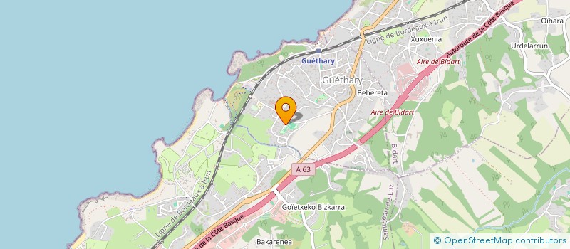 localisation de l'entreprise MADAME ANNE KUHN  BIDART