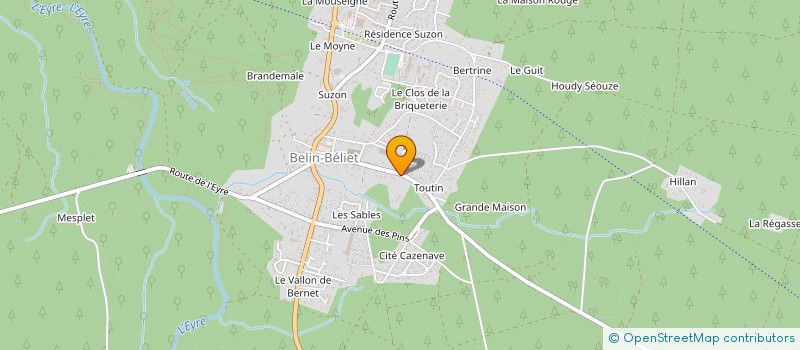 localisation de l'entreprise MADAME ANNE LAFON  BELIN-BELIET