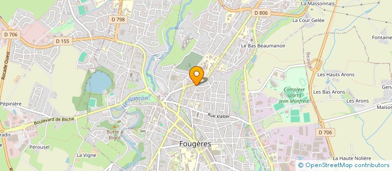 localisation de l'entreprise MADAME ANNE LAURE BAZIN  FOUGERES