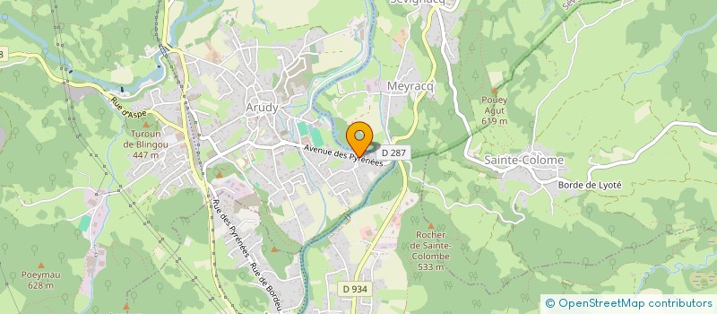 localisation de l'entreprise MADAME ANNE LAURE CAVERO-LAGRAVA  ARUDY