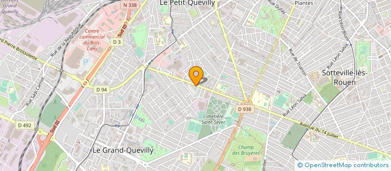 localisation de l'entreprise MADAME ANNE-LAURE FOURCIN  LE PETIT-QUEVILLY