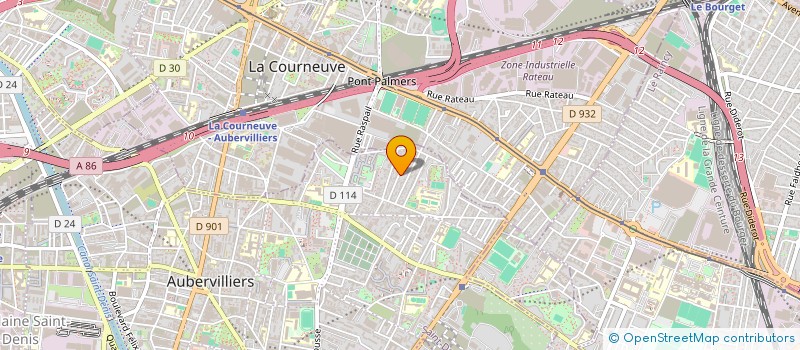 localisation de l'entreprise MADAME ANNE-LAURE GIRAUDEAU  AUBERVILLIERS