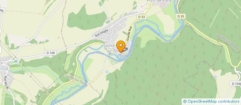 localisation de l'entreprise MADAME ANNE-LAURE GRANGIER  SAINTE-MARIE-SUR-OUCHE