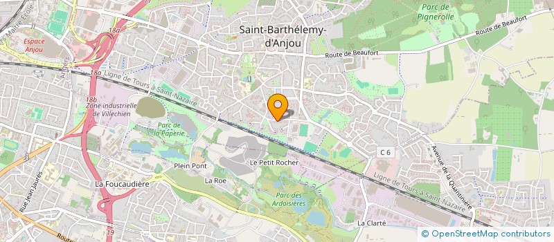 localisation de l'entreprise MADAME ANNE-LAURE HOARAU  SAINT BARTHELEMY D'ANJOU