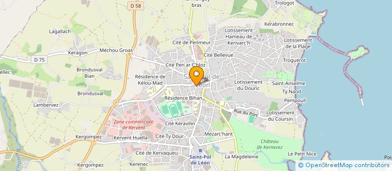 localisation de l'entreprise MADAME ANNE LAURE HUBERT  SAINT-POL-DE-LEON