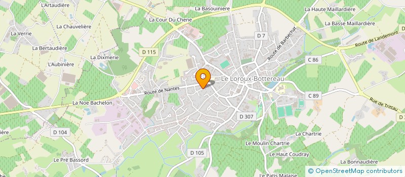 localisation de l'entreprise MADAME ANNE-LAURE HUBERT  LE LOROUX-BOTTEREAU