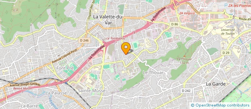 localisation de l'entreprise MADAME ANNE LAURE MARTY à LA VALETTE-DU-VAR