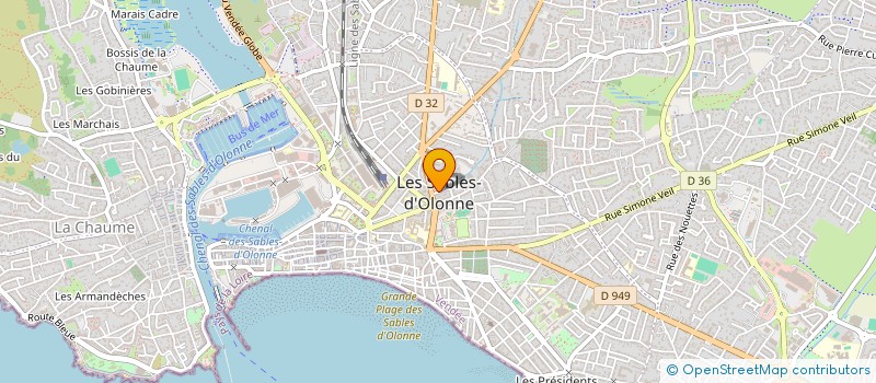 localisation de l'entreprise MADAME ANNE LAURE MERCIER à LES SABLES D'OLONNE