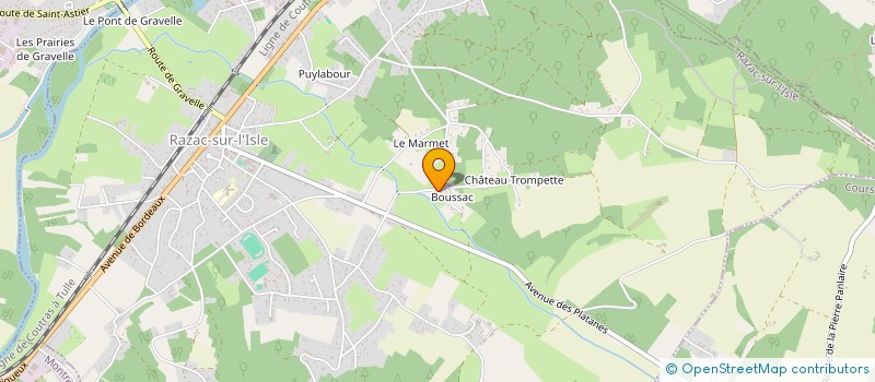 localisation de l'entreprise MADAME ANNE LAURE PREVOST  RAZAC-SUR-L'ISLE