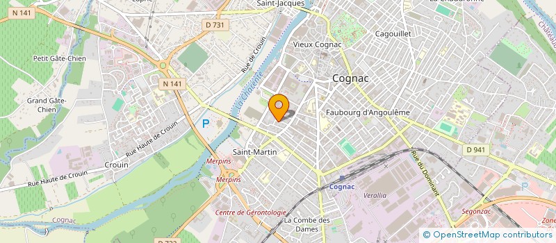 localisation de l'entreprise MADAME ANNE LAURE ROUZIES à COGNAC