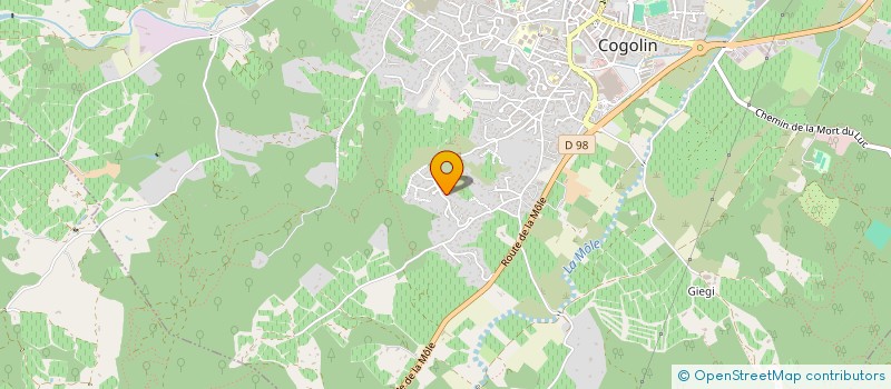 localisation de l'entreprise MADAME ANNE-LAURE TOUTAIN SIMONI  COGOLIN