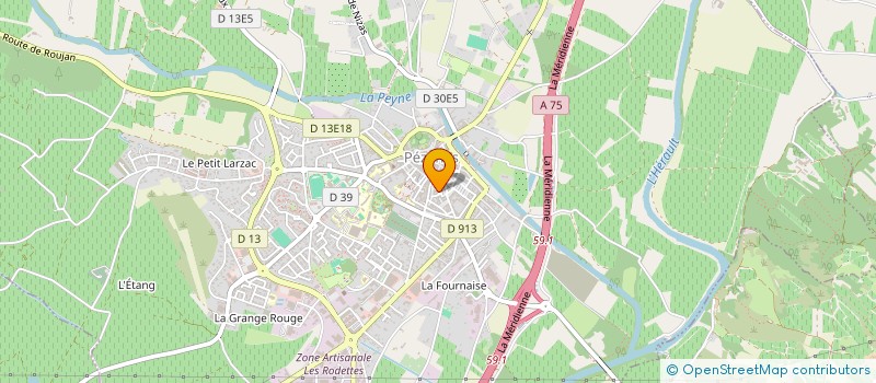 localisation de l'entreprise MADAME ANNE LAURENT  PEZENAS