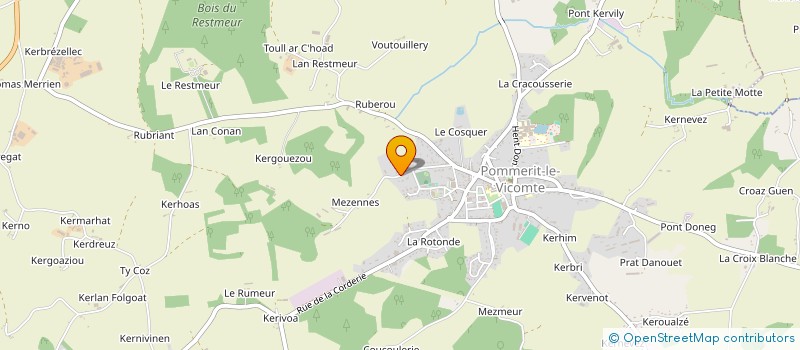 localisation de l'entreprise MADAME ANNE LE BIAN  POMMERIT-LE-VICOMTE