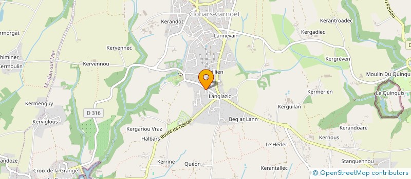 localisation de l'entreprise MADAME ANNE LE BIHAN  CLOHARS-CARNOET