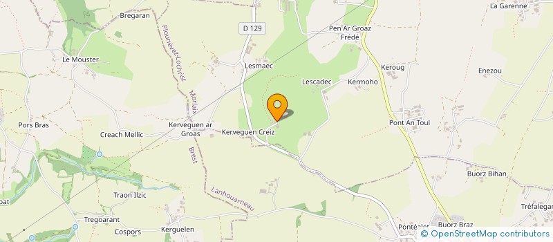 localisation de l'entreprise MADAME ANNE LE BRAS à PLOUNEVEZ-LOCHRIST