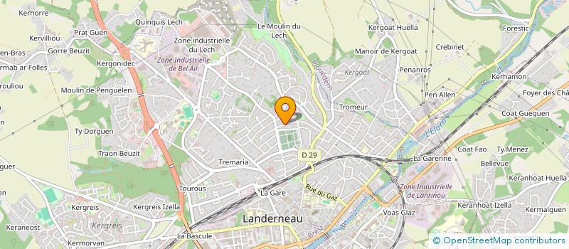 localisation de l'entreprise MADAME ANNE LE GALL à LANDERNEAU