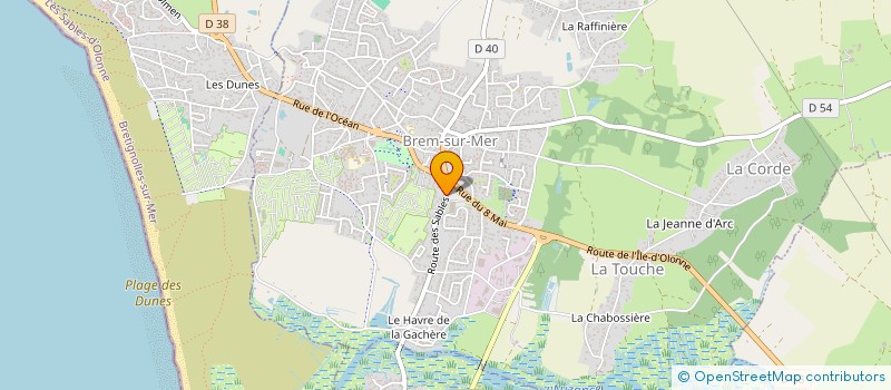 localisation de l'entreprise MADAME ANNE LE GLOANEC à BREM-SUR-MER