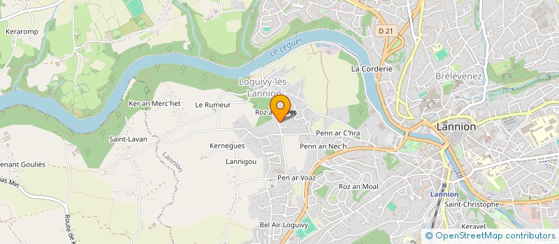 localisation de l'entreprise MADAME ANNE LE GUELLEC  LANNION