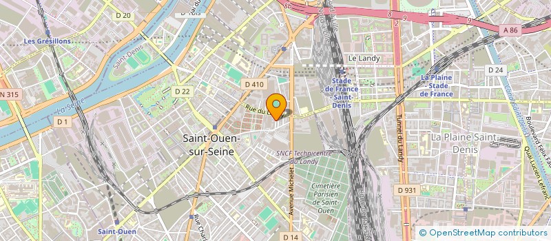 localisation de l'entreprise MADAME ANNE LE HENAFF  SAINT-OUEN-SUR-SEINE