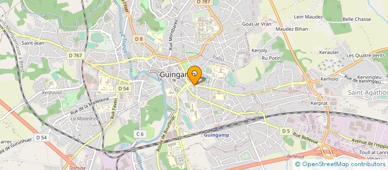 localisation de l'entreprise MADAME ANNE LE PEILLET à GUINGAMP