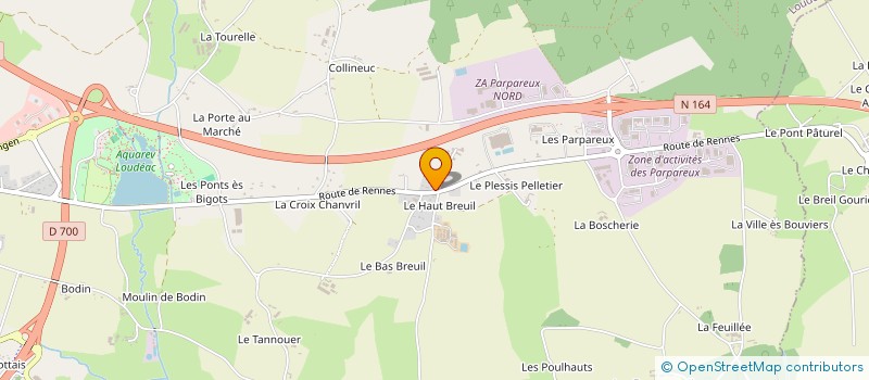 localisation de l'entreprise MADAME ANNE LE POTTIER à LOUDEAC