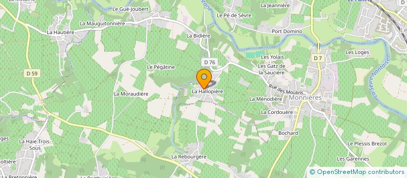 localisation de l'entreprise MADAME ANNE LEDUC  MONNIERES