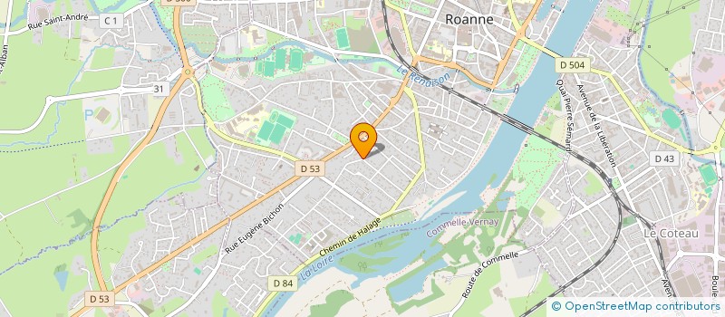 localisation de l'entreprise MADAME ANNE LEFEVRE  ROANNE