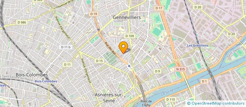 localisation de l'entreprise MADAME ANNE LELONG à GENNEVILLIERS