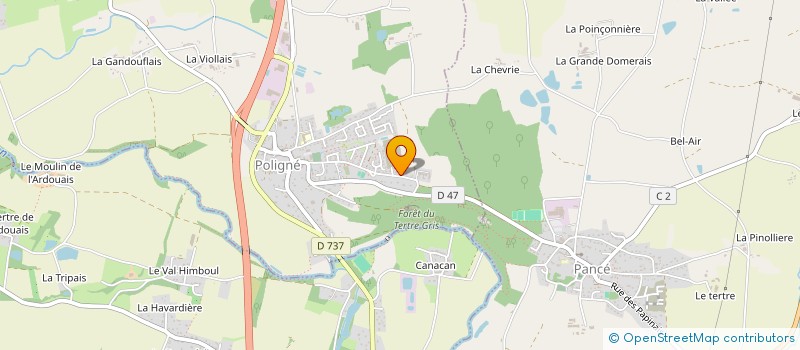 localisation de l'entreprise MADAME ANNE LEMARCHAND  POLIGNE