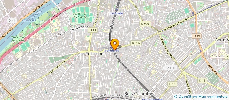 localisation de l'entreprise MADAME ANNE LEVACHER  COLOMBES