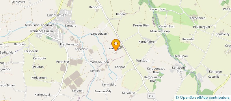 localisation de l'entreprise MADAME ANNE LINDSEY  LANDUNVEZ