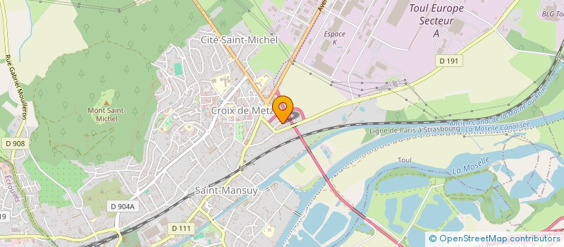 localisation de l'entreprise MADAME ANNE-LISE HONORET  TOUL