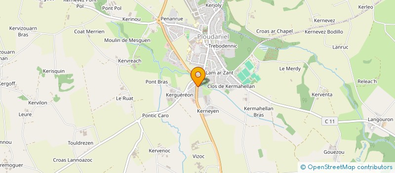 localisation de l'entreprise MADAME ANNE LISE PELLEN  PLOUDANIEL