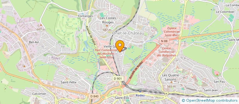 localisation de l'entreprise MADAME ANNE LORETZ  ONET LE CHATEAU