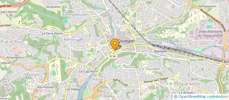 localisation de l'entreprise MADAME ANNE LUNVEN à QUIMPER