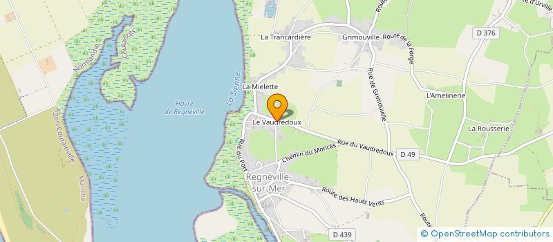 localisation de l'entreprise MADAME ANNE LYSE HAMILLE  REGNEVILLE-SUR-MER