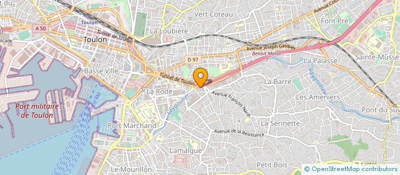 localisation de l'entreprise MADAME ANNE MANNA  TOULON