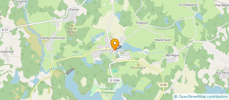 localisation de l'entreprise MADAME ANNE-MARIE BEAUFILS à SAINT-PARDOUX-LE-LAC